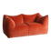 Le Bambole sofa in coral velvet By Mario Bellini For B&B Italia, 1970s