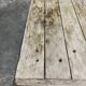 Solid oak coffee table with industrial cast iron legs