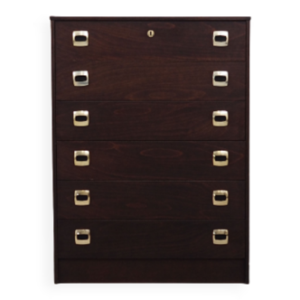 Beechwood chest of drawers, Danish design, 70's, production: Denmark