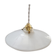 Suspension opaline smooth white tbe art deco 1940 Ø 24.5 cm TBE
