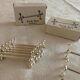 12 knife holders with metal bead decoration