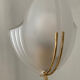 Vintage lamp in brass and frosted glass 70s-80s