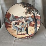 Basque ciboure plate with its donkey r le corrone