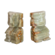 Pair of bookends onyx inca statues italy 50