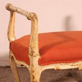 Small Polychrome Wooden Bench - 19th Century