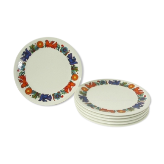 Lot 6 plates Acapulco Villeroy & Boch, 70s