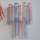 Aureliano Toso wall light in pink and blue Murano glass