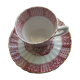 Cup and saucer Lunéville model Lace, in pink
