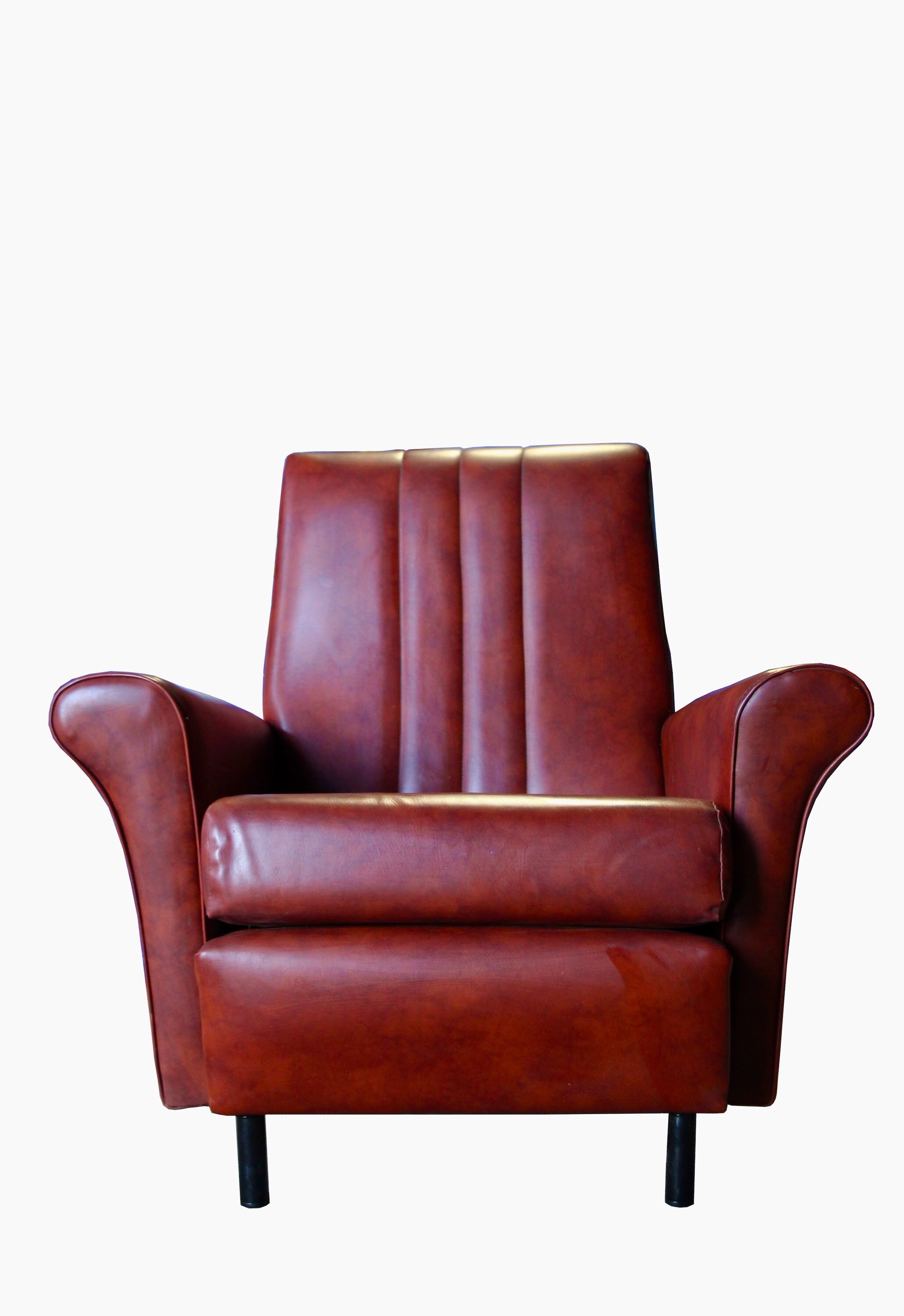 Vintage lounge, convertible Canape and 2 armchairs