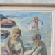 Henry Carlsson, Swedish Modern Composition, 1948, Oil on Canvas, Framed