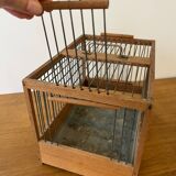 Antique wooden bird cage
