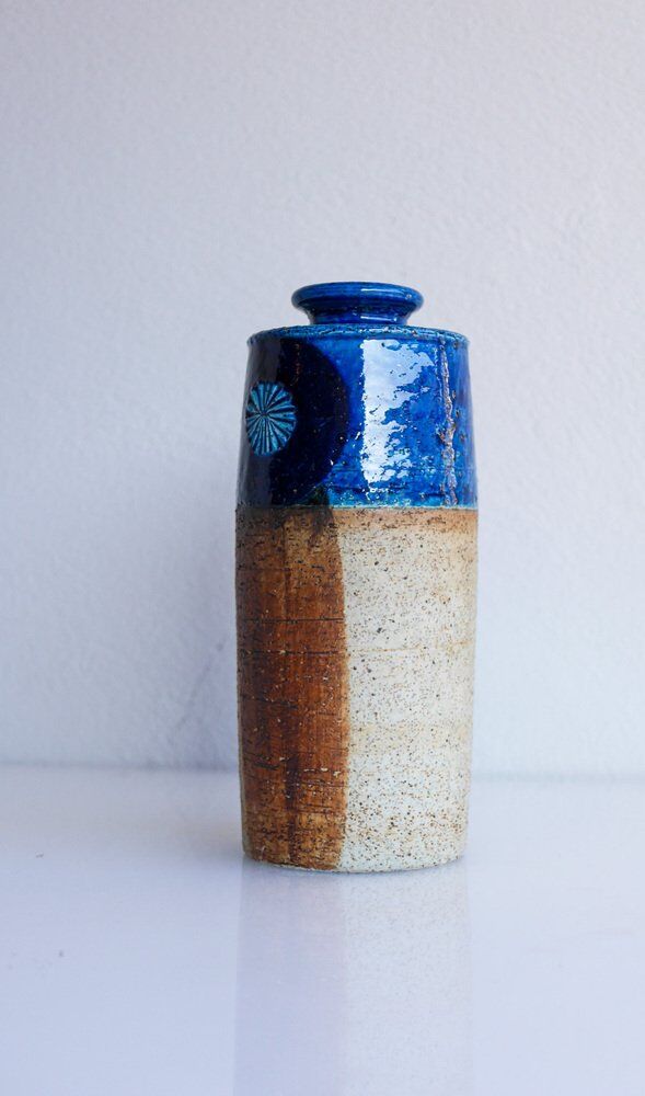 Mid-century modern studio art ceramic vase by Inger Persson for Rörstrand, 1970s