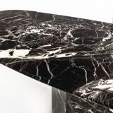 Vintage marble dining table with two extensions, Italy, 80's