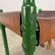 Stretched leather safari chair, 60s Jungle Chic style