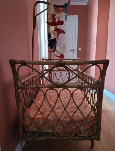 Rattan bed for children, 1960