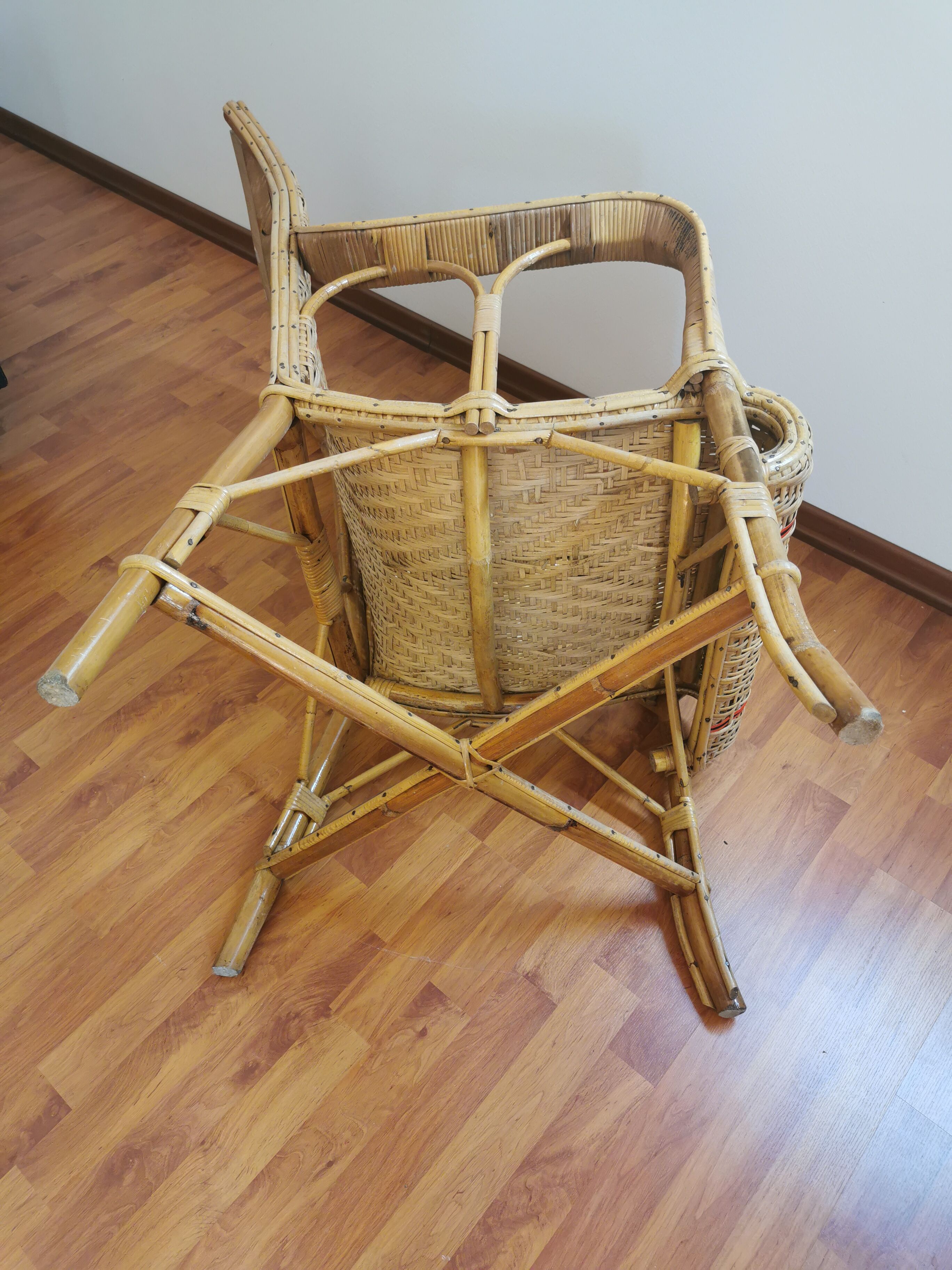 Rattan/wicker armchair 30s