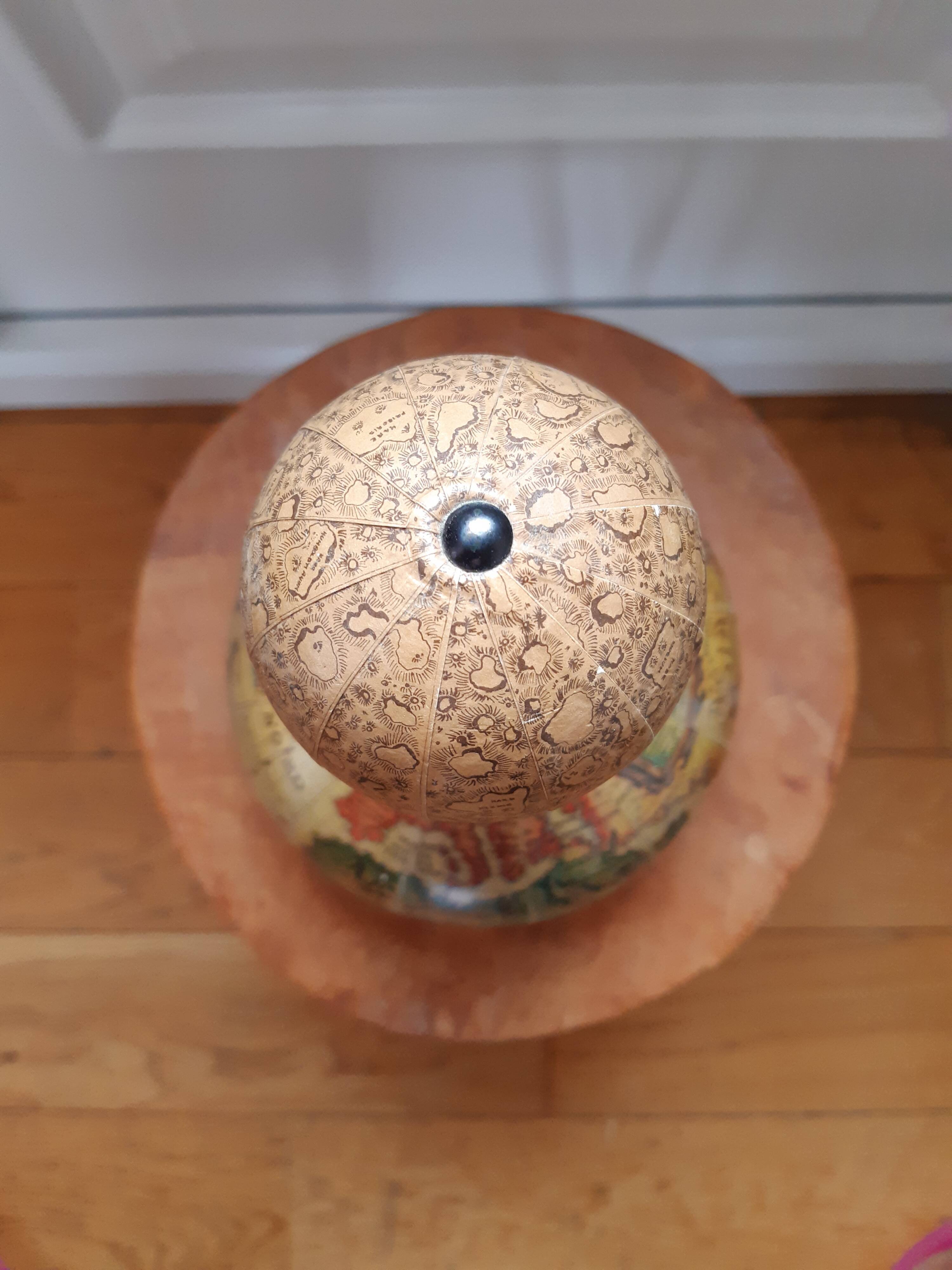 Old world map bottle