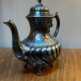 Silver-plated metal teapot