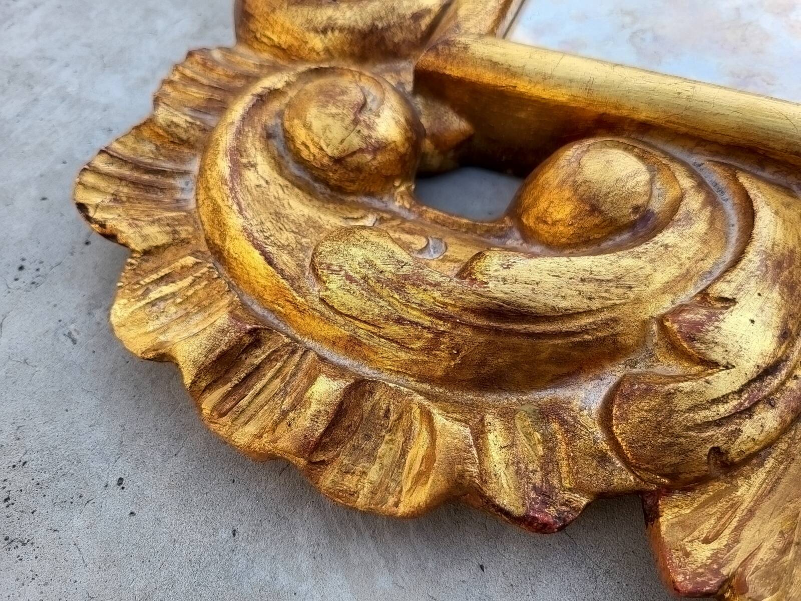 Golden cornucopia mirror