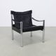 Lounge Chair in Leather and Chrome by Johanson Design Sweden, 1970s
