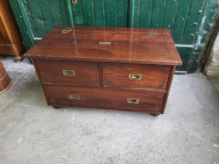 Mahogany and brass boat chest trunk the great pacific s fran