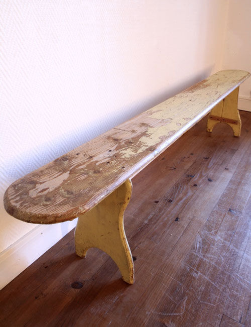 Former wooden farmbench