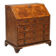 Antique walnut burr drop-leaf cabinet with 8 drawers, Italy, 18th century.