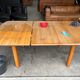 Large solid oak dining table by Wasa, 1990s