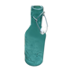 Blue glass milk bottle