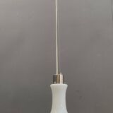 White glass pendant lamp 1980s