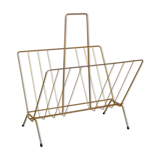 Magazine rack in gilded metal, early 1970s