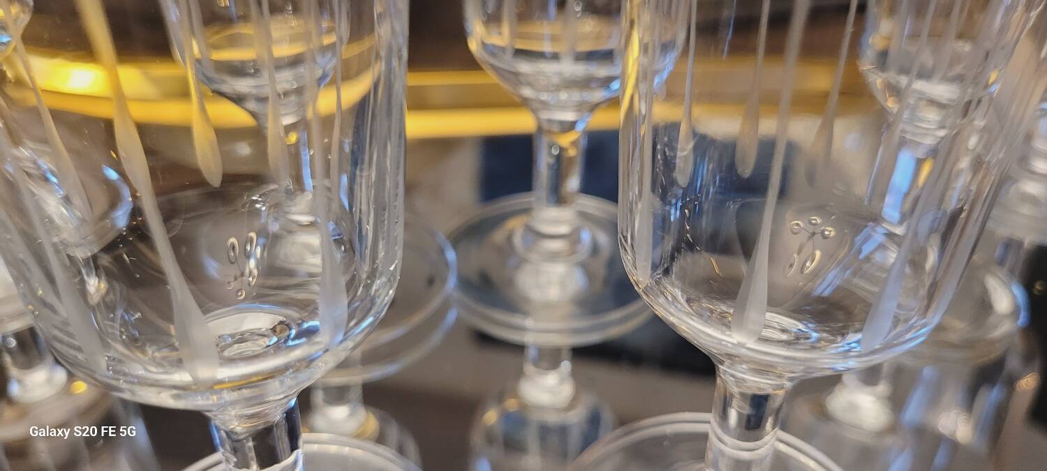 Set of 60's chiseled glasses