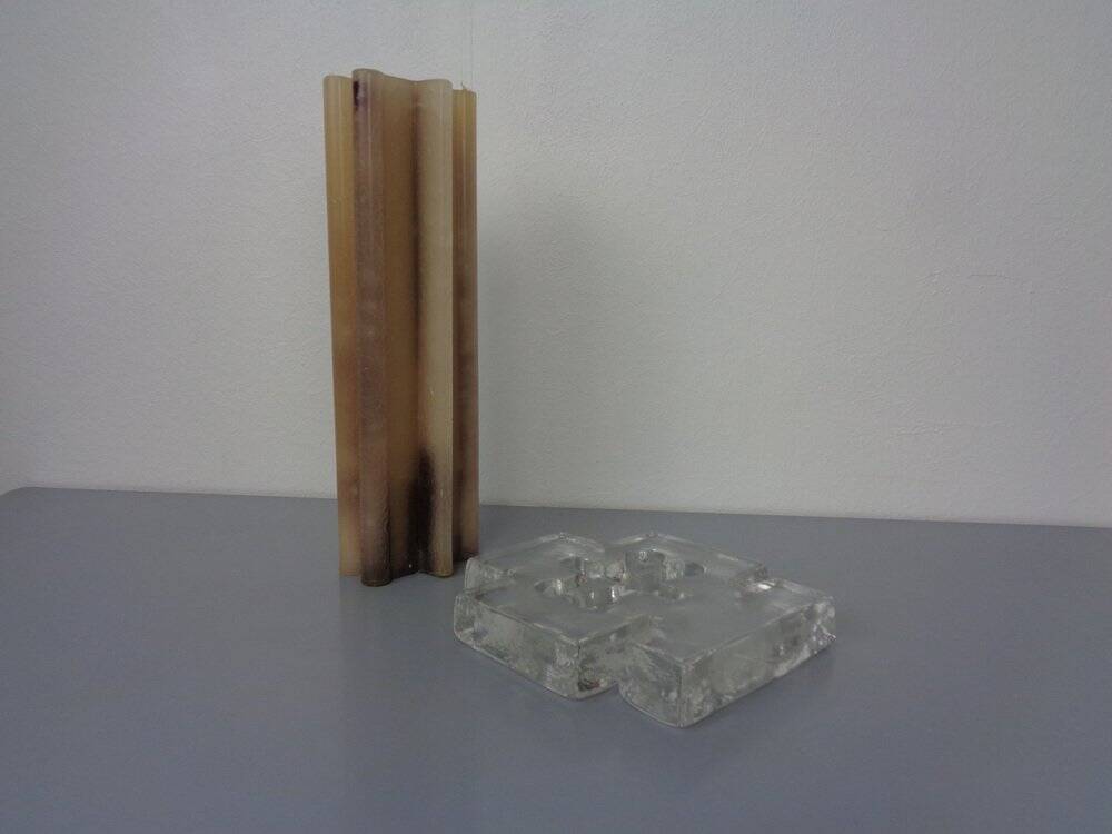 Scandinavian Glass Candleholder, 1960s