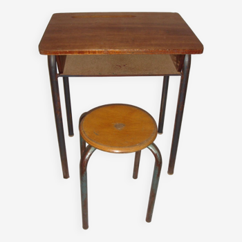 Children's desk and stool