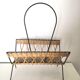 Vintage wicker and steel magazine door design 60s
