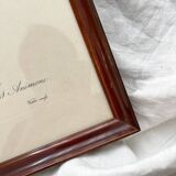 Framed lithograph roses Pierre Joseph Redouté, vintage botanical poster