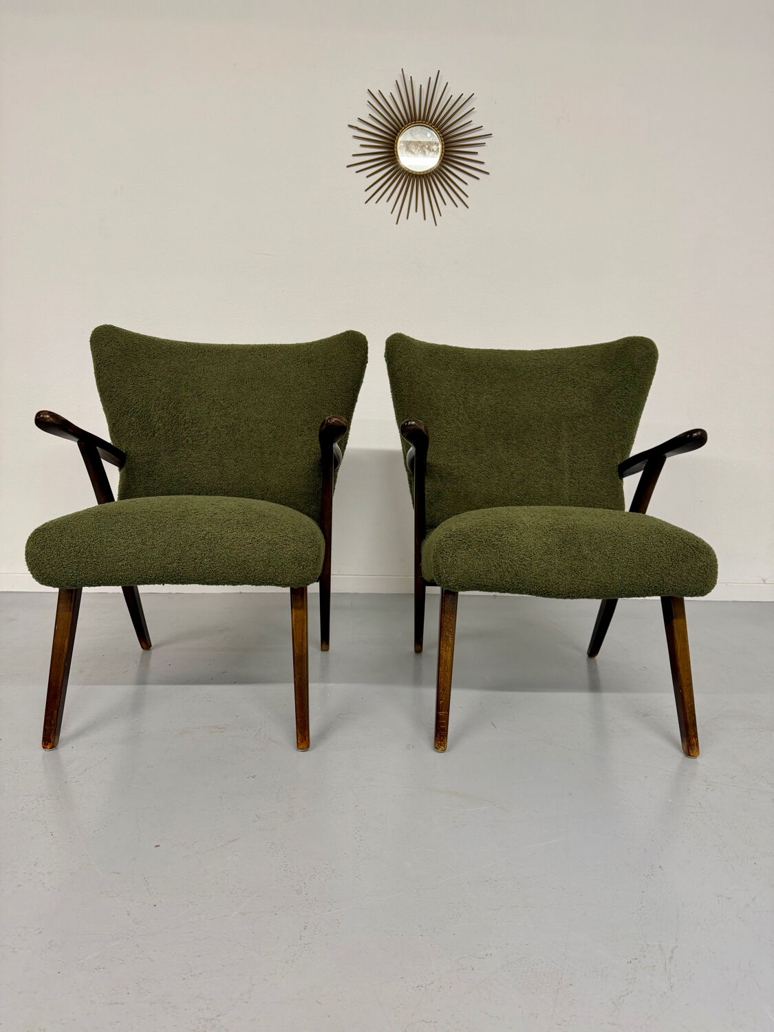Set of 2 wing chairs in Scandinavian design from the 1960s.