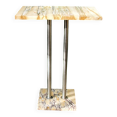 Console d'époque art déco en onyx et acier