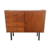 Meuble de rangement en placage hêtre 1960