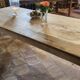 Solid oak farmhouse table "brut" 247x89, top "chocolate oak"