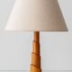 Scandinavian Modern Sculptural Solid Pine Table Lamp, circa 1970s