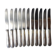 Series of 11 large knives Christofle art deco