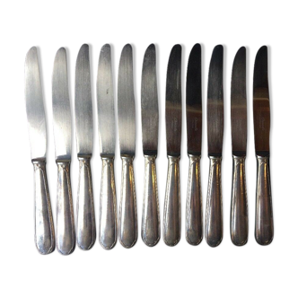 Series of 11 large knives Christofle art deco