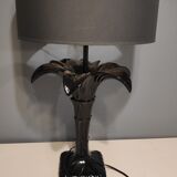 Black ceramic palm lamp
