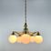 Large Art Deco Bras Chandelier, Restored
