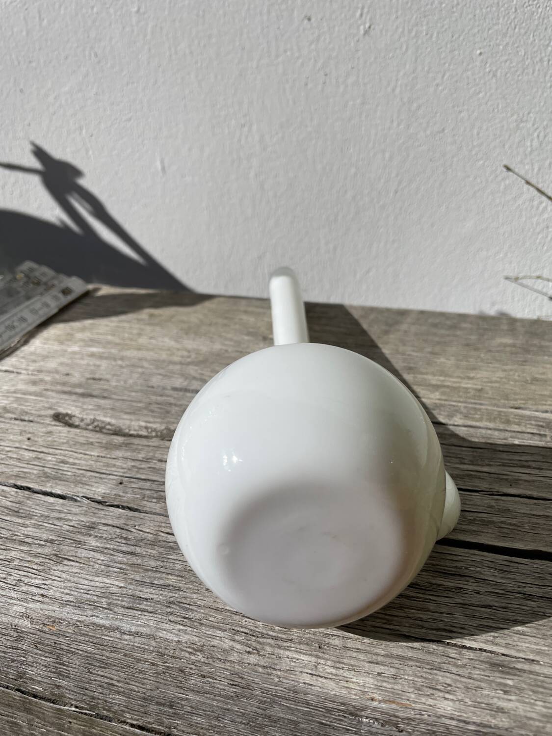 White opaline glass soliflore vase