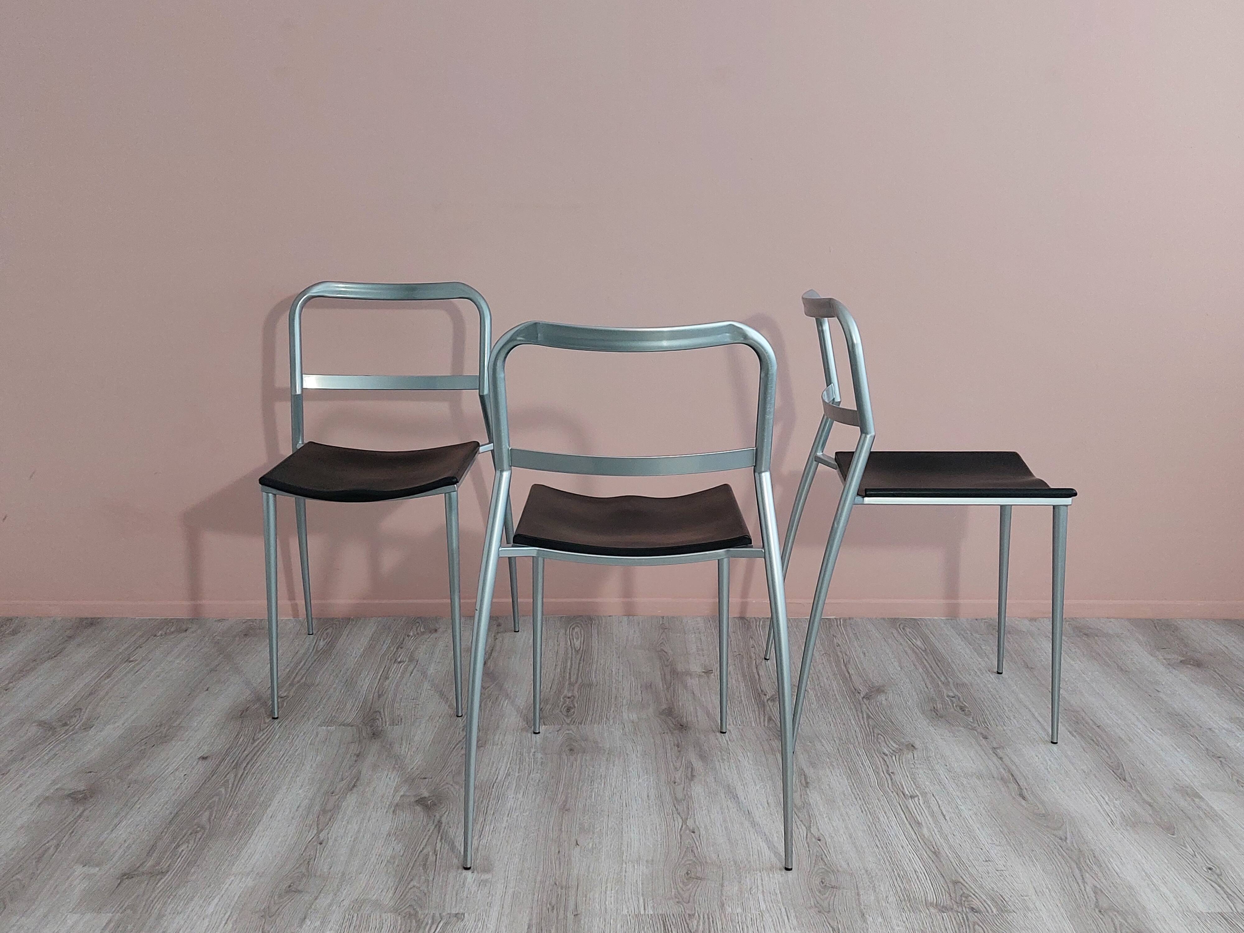 Postmodern Dining Chairs by Maurizio Peregalli for Zeus Collezione 1980's.