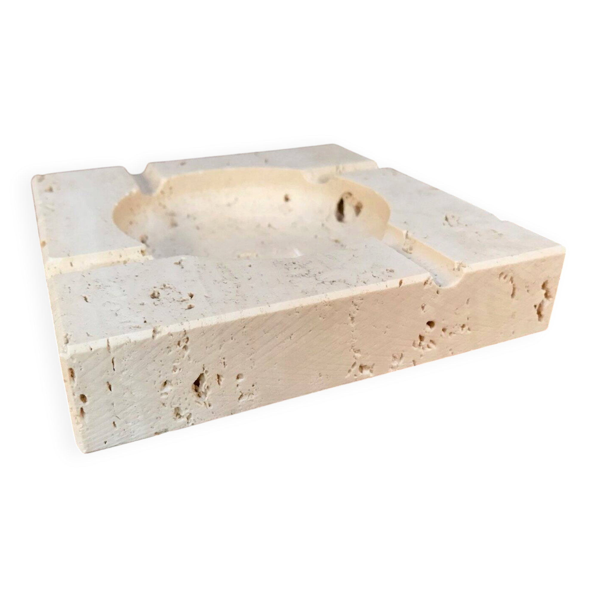 Brutalist ashtray by Fratelli Mannelli for Travertino di Rapolano, 1970s