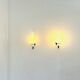 Model C1666 Quinquet Wall Lamps In Opal Glass By Raak Amsterdam, The Netherlands 1960S