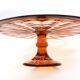 Art Deco glass display cake dish